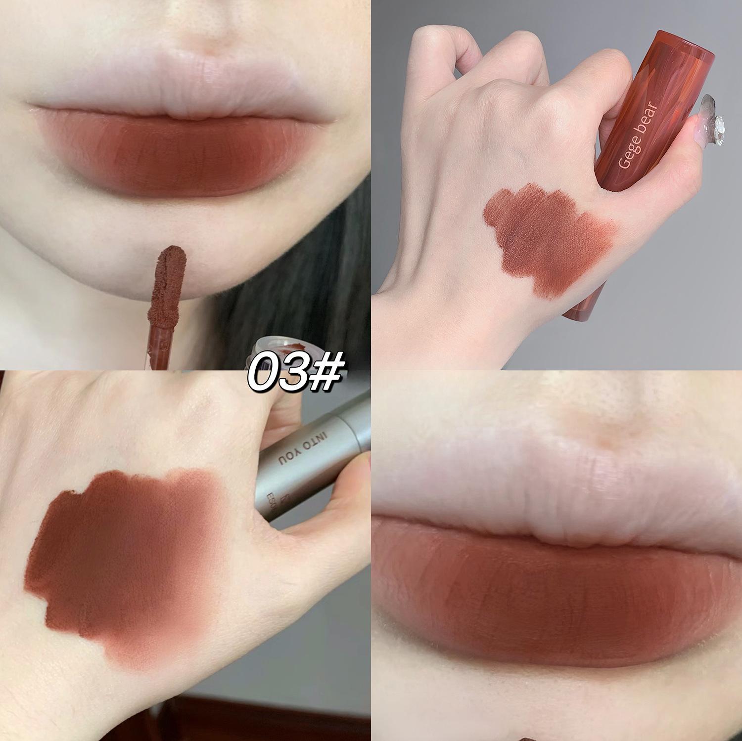 

Глазурованная грязь для губ, матовая бархатная матовая глазурь для губ, отбеливающая и стойкая, не легко испачканная помада и блеск для губ