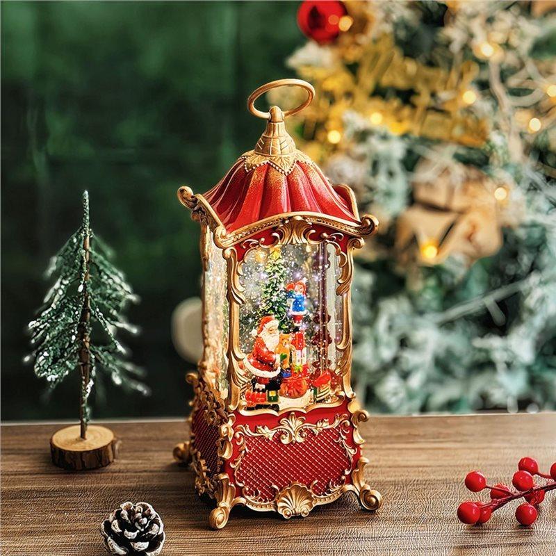 AB34-Glad Musiklåda Spelar Melodi Karusell Snöglob Skivspelare Dekorationer Vintermusikverk För Hemfest