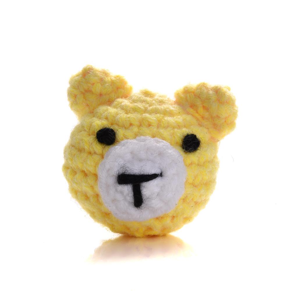1Pc Handmade Crochet Animal Mixed Felt Ball DIY Charm Newborn Care Accessories Necklace Pacifier Chain Set Toy