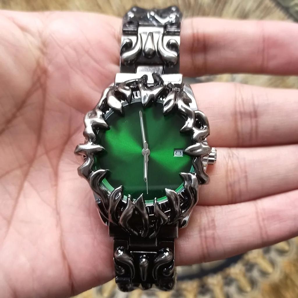 Y2k Red Devil Claw Hot Sell Original Alabaster Style Quartz Watch Men Unisex Hot Medieval Old Unique Creative High Quality Clock