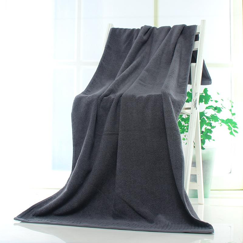

Хлопковое простое банное полотенце Хлопковое утолщенное мягкое впитывающее подарочное банное полотенце для взрослых дома 70*140cm темно-серого