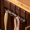 Non-drilled Cabinet Door Back Invisible Hook for Kitchen Stainless Steel S-shaped Double Hook for Dormitory and Bathroom Door