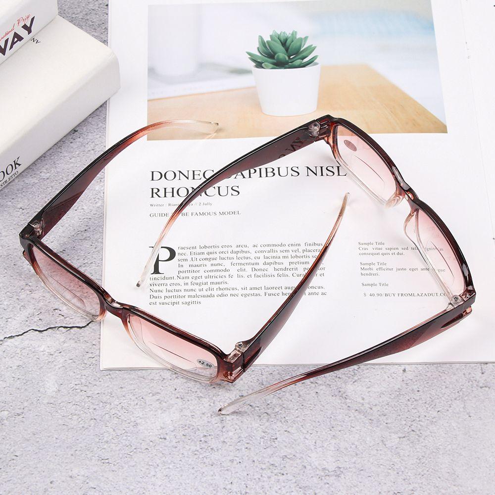 Fashion Near-far Dual-use Reading Glasses Presbyopia Eyeglasses Read Eyewears Light Resin
