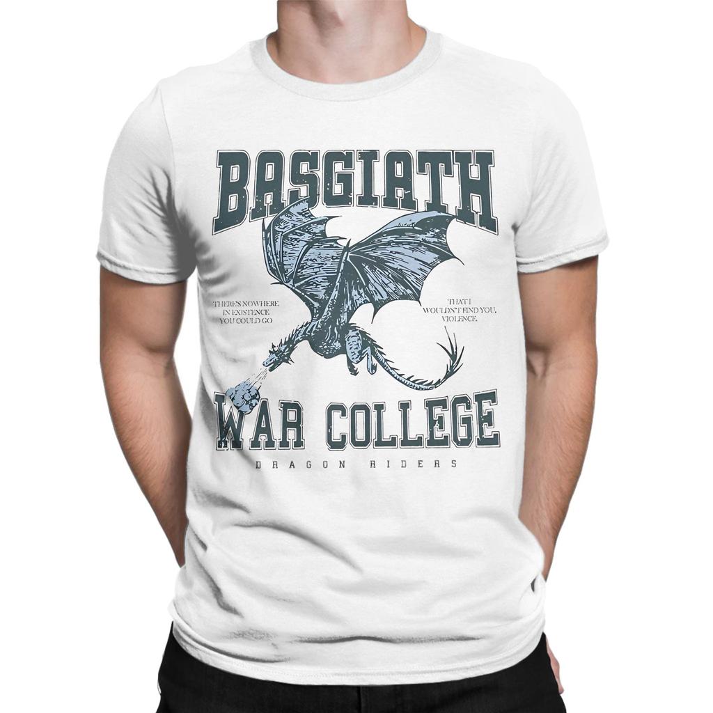 Basgiath War College T-shirts Tairn Basiath Fourth Wing Ren bomullskläder Kortärmad Rund hals T-shirts 6XL T-shirt