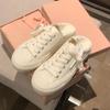 Studiolee Women's Summer New Small Round Head Can Be Stepped On Heel Strap Low-top Casual Style Espadrilles