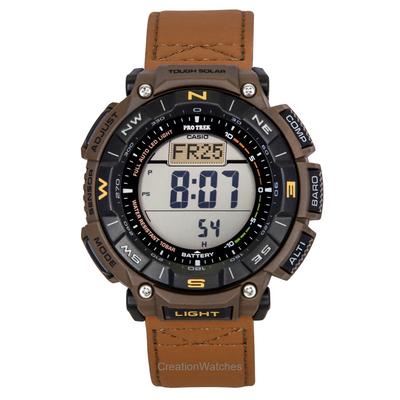 Pro Trek Climber Line Digital Leather Strap Solar PRG-340L-5 100M Men's Watch