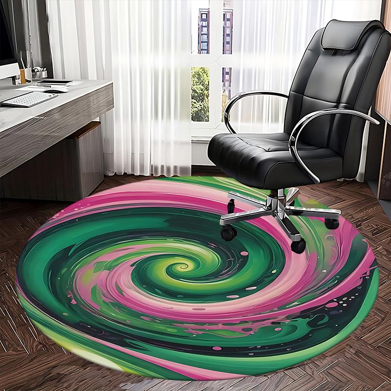 Swirl Pattern,Abstract Art Chair Mat Round Rug Office Carpet, Non Slip, Suitable for Living Rooms, Bedrooms,Decor1205905a