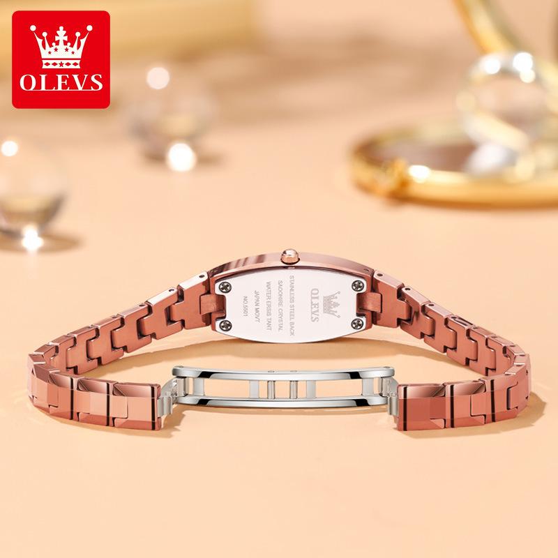 Tungsten Steel Waterproof Women's Watch with Imported Movement - Olis Cross-Border Style