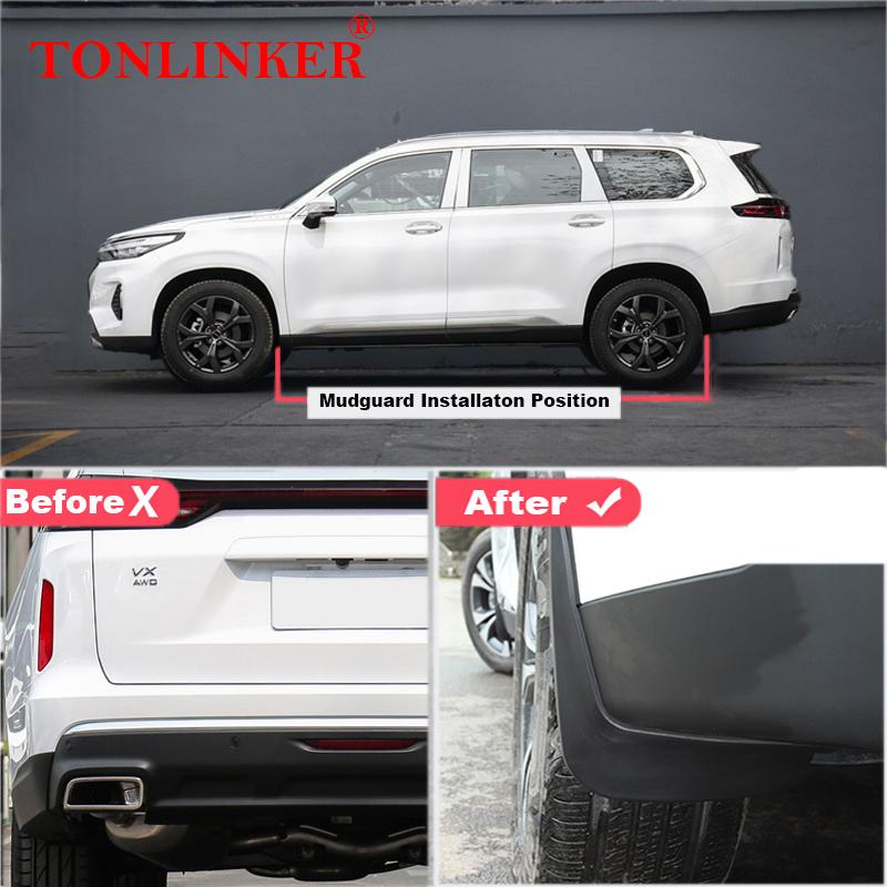 TONLINKER Mudguard For CheryExeed Exeed VX  2022 Mud Flaps Mudguards Splash Guards Fender Car Mudflaps 4Pcs Car