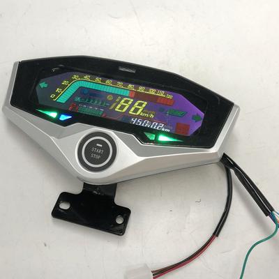 Electric Bicycle DASHBOARD Scooter Display+one Key Start Button Speedometer 48-120v General Instrument MOTORBIKE CONVERSION PART
