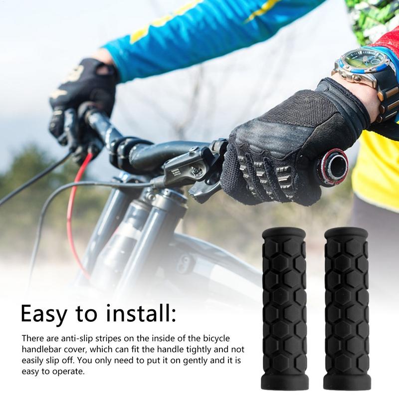 2PCS Bicycle Grips Mountain Handlebars Gloves Non-slip Rubber Grips Long And Short Cycling Equipment Bicycle Turn Handle Grips