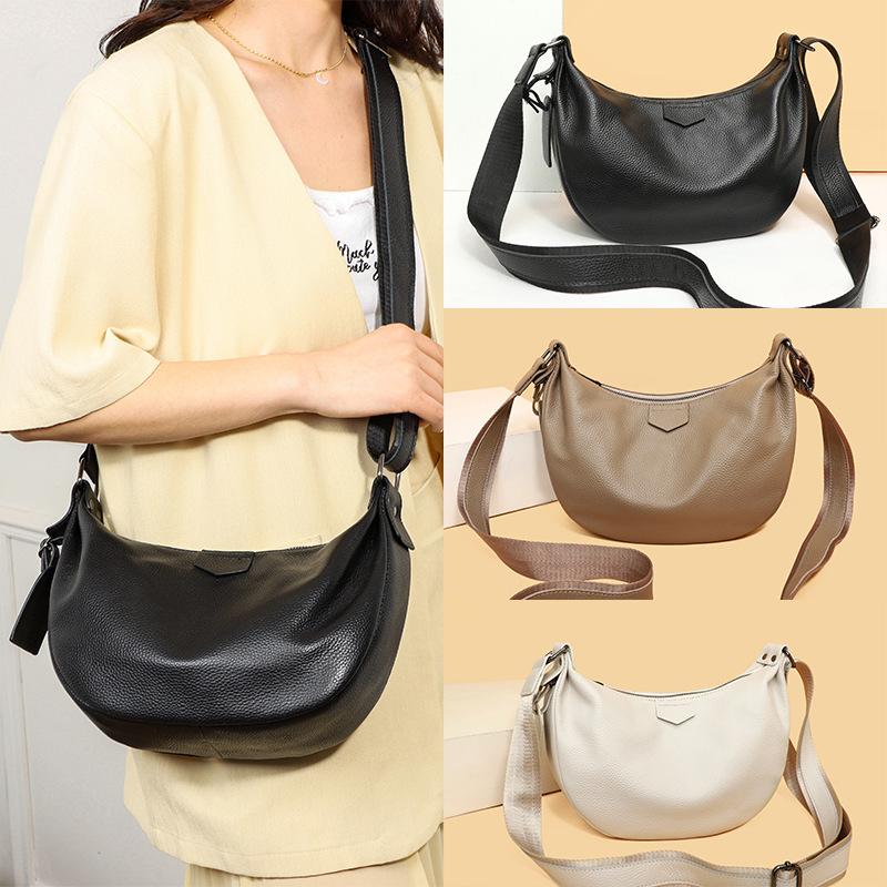 Dumpling-style Fashion Casual Crossbody Bag with Shoulder Strap, High-end Commuter Bag for Women