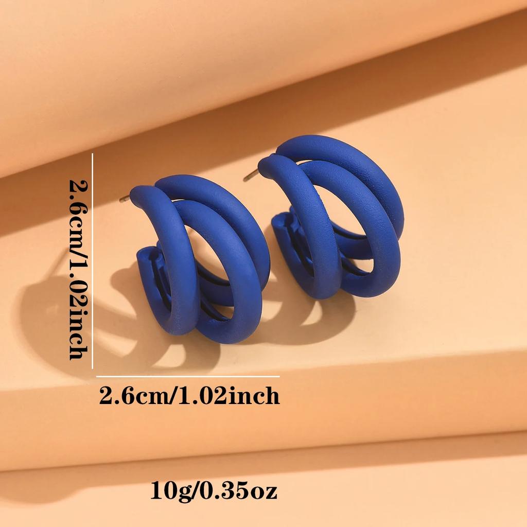 Elegant Gold Color Circled Hoop Earring for Woman Metal Elegant Vintage Geometric Statement Luxury Earrings Party Jewelry Gifts