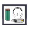 Green Thermos Gift Set with Neck Massager and Trendy Umbrella
