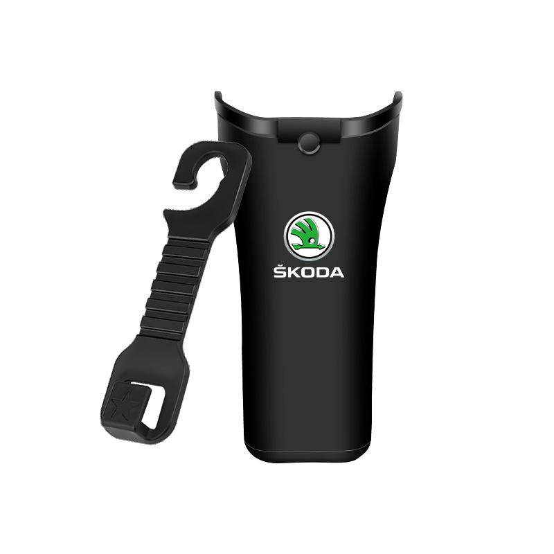 1Pcs Car Storage Box Umbrella Garbage Organizer Bucket for Skoda Octavia 1 2 3 A4 A5 MK2 Kodiaq Superb 3 Rapid Fabia 1 Car Styling