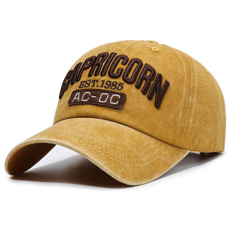 Kozoroh Výšivka Písmena Baseballová Čepice Venkovní Klobouk na Ochranu před Sluncem Prodyšný