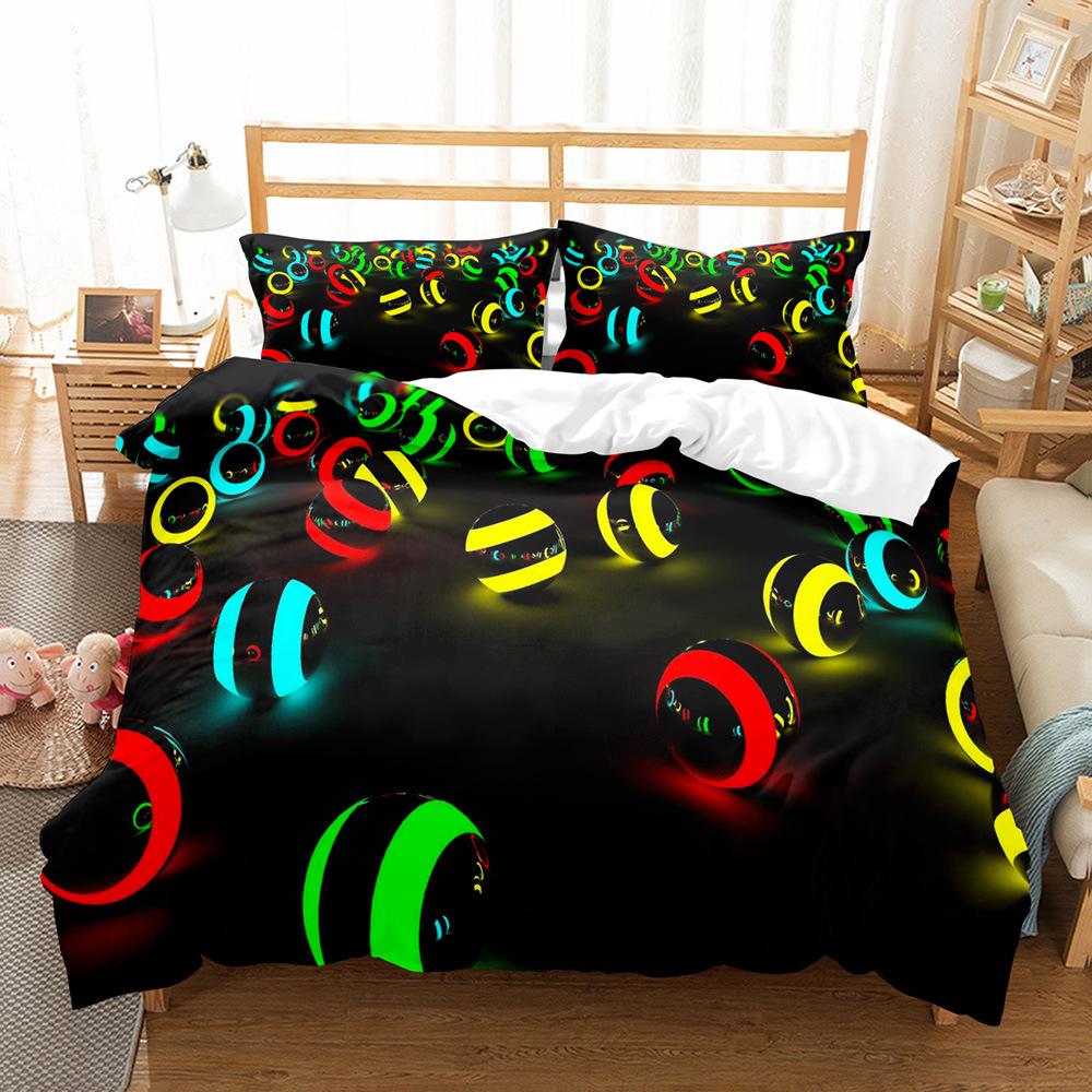 

Стеклянный шар пододеяльник комплект микрофибры цветные прозрачные шарики постельное белье детские игрушки для детей подростков королева король пододеяльник EU single(135x200cm)