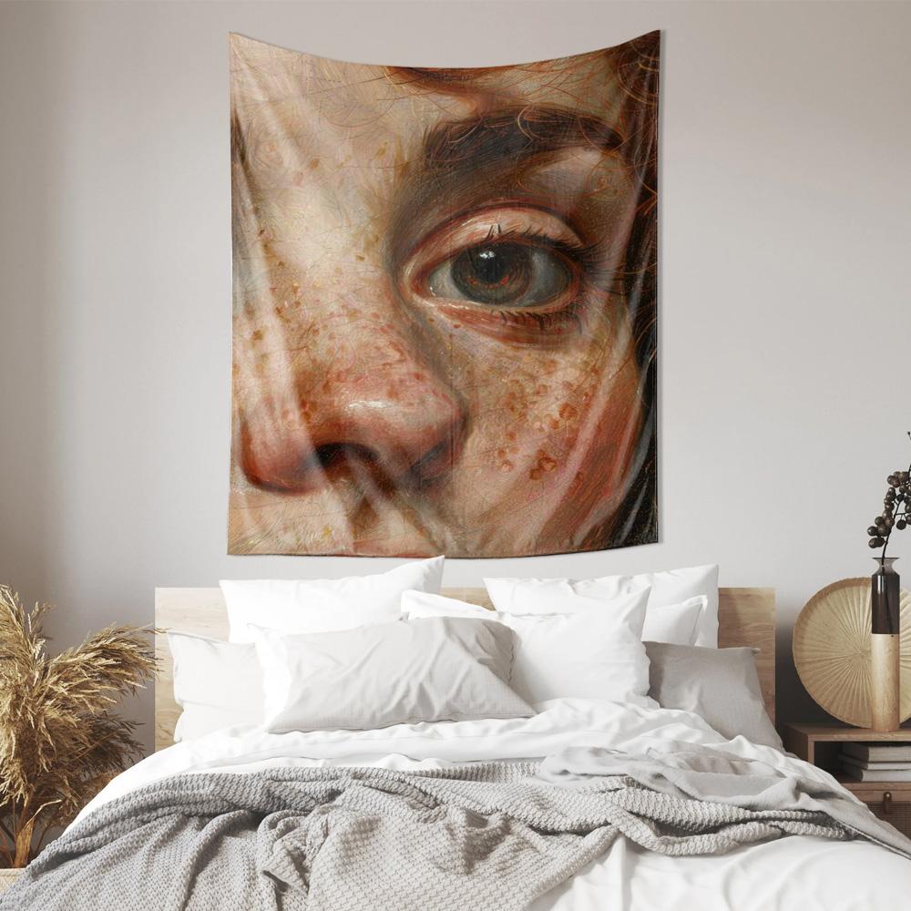 

Wall Decor Drapery Art Extra Large Closeup Eye Portrait Tapestry Modern Minimalist Tapestry 74x94cm(29x37in)