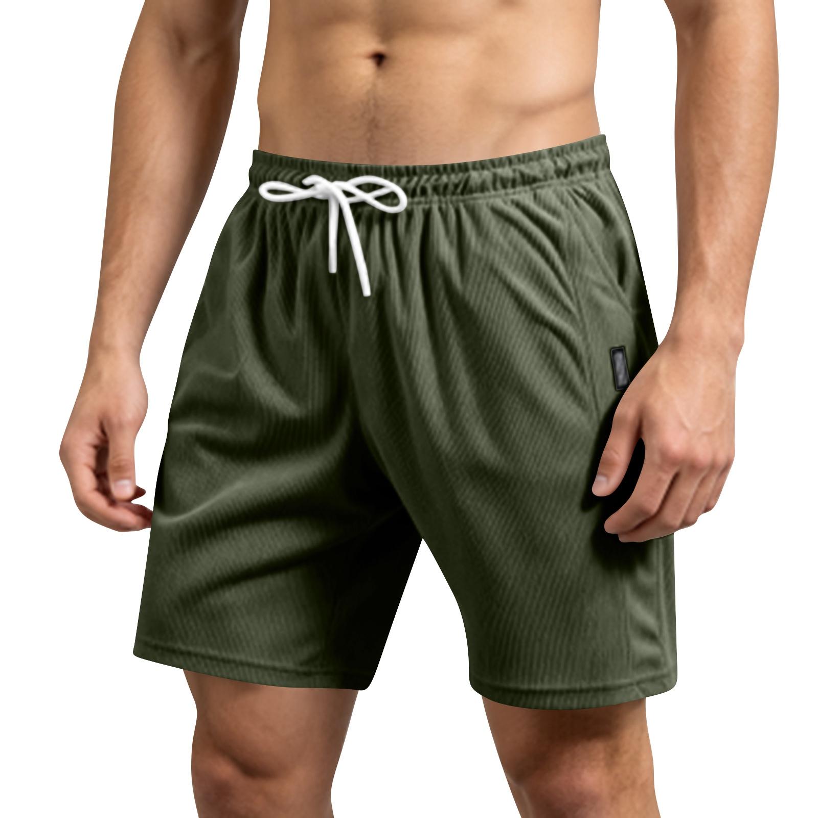 

Men s Shorts Loose Five-inch Athletic Pants L армия зеленый