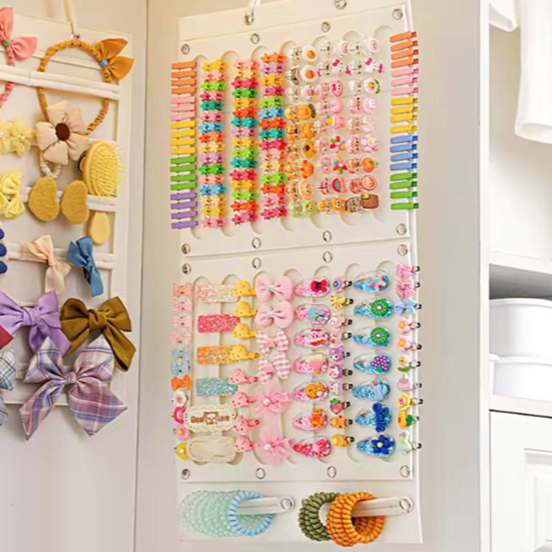 Large Capacity Hair Bows Organizer Wall Headband Holder Hair Clip Storage Hanger Jewelry and accessory storage hanging bag