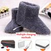 Charging Plush Comfortable Electric Heated Shoes Warm Foot Foot Warmer Shoes Winter Warming Slipper