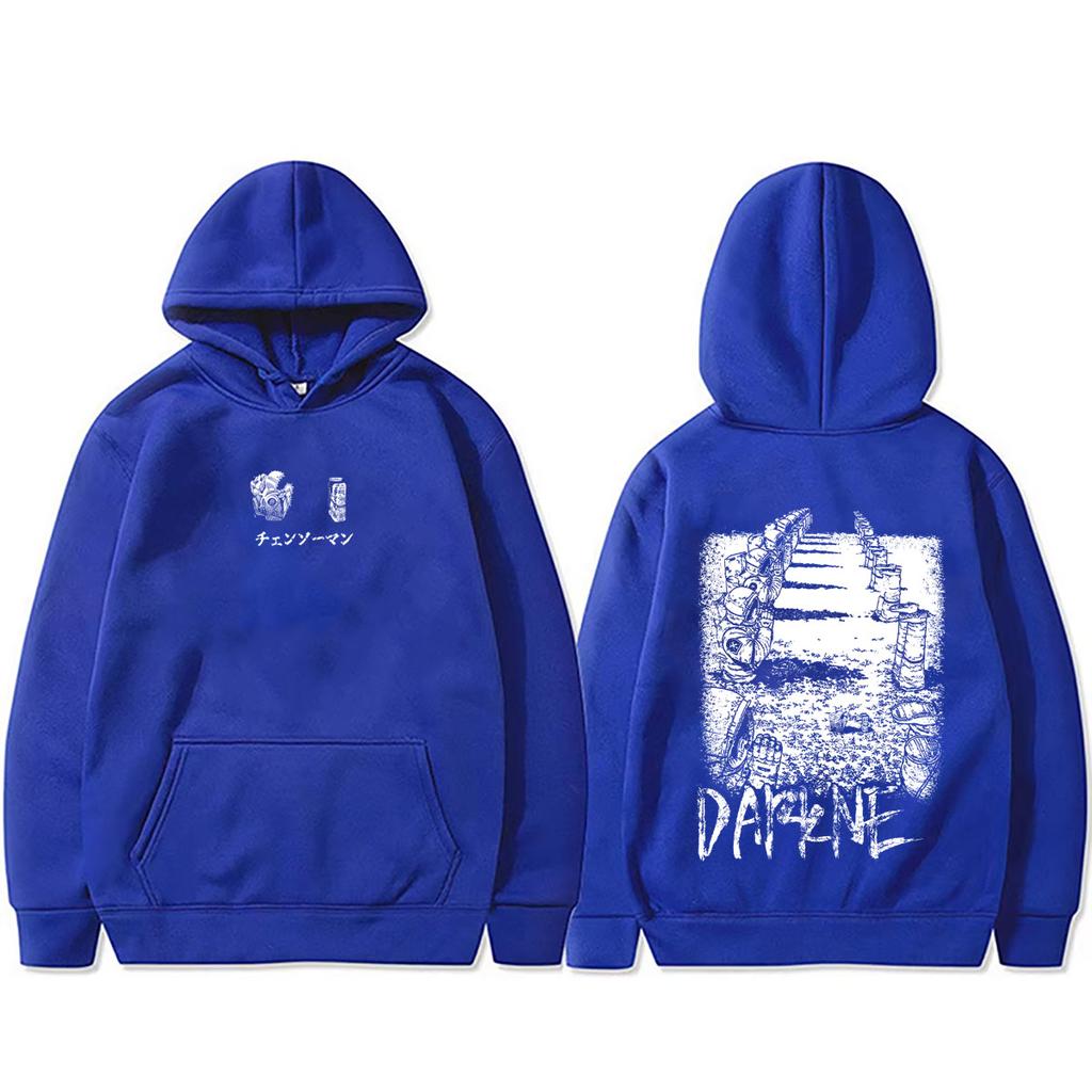 Anime Chainsaw Man Hoodie Funny Cartoon Denji Pochita Graphic Sweatshirt Men's Women's Casual Pullover Hoodies