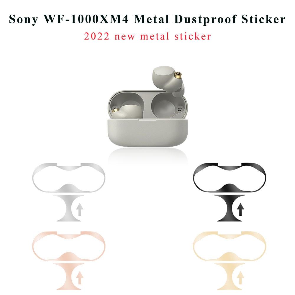 

For Sony WF-1000XM4 Bluetooth-compatible Earphone Metal Dust-proof Guard Sticker Charging Case Cover Black