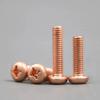 Tornillo Métrico M3 M4 M5 M6 T2 Tornillos de Cabeza Botón de Cobre Socket Cruzado Longitud 4mm-35mm para Aeromodelismo Coche DIY