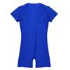 Men's One Piece Short Sleeve Front Zipper Leotard Bodysuit Wrestling Singlet Jumpsuit Romper