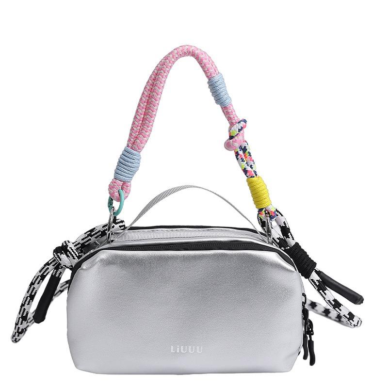 

Small bag women s new summer versatile messenger bag fashion leisure sports style small square bag срібний