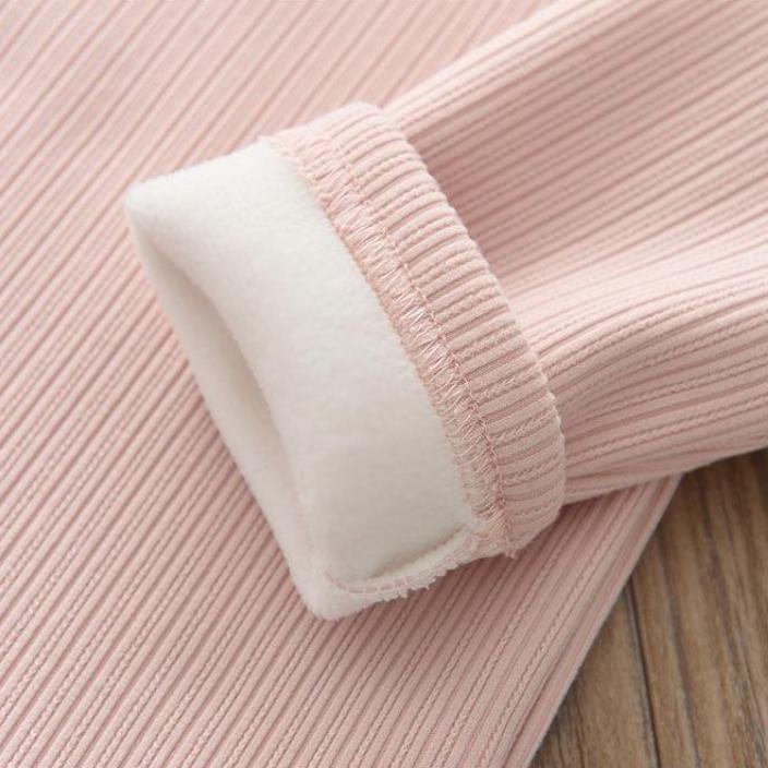 Girls Winter Warm Tops Velvet Lace Turtleneck Knit Sweaters