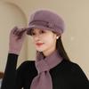 New Rabbit Fur Hat Women's Knitted Wool Hat In The Elderly Warm Fleece Hat Cold Hat