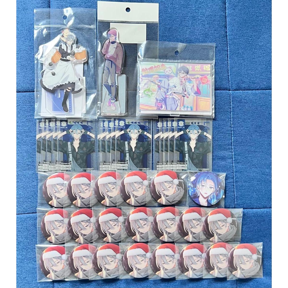 Used 18TRIP Eitri Nagi Hachinoya Goods Set Bulk Sale Can Badge
