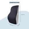 (Supporto Lombare Nero/Grigio (Memory Foam) Cuscino Lombare per Sedia da Ufficio per Mal di Schiena, Sedile per Auto, Schiuma a Memoria