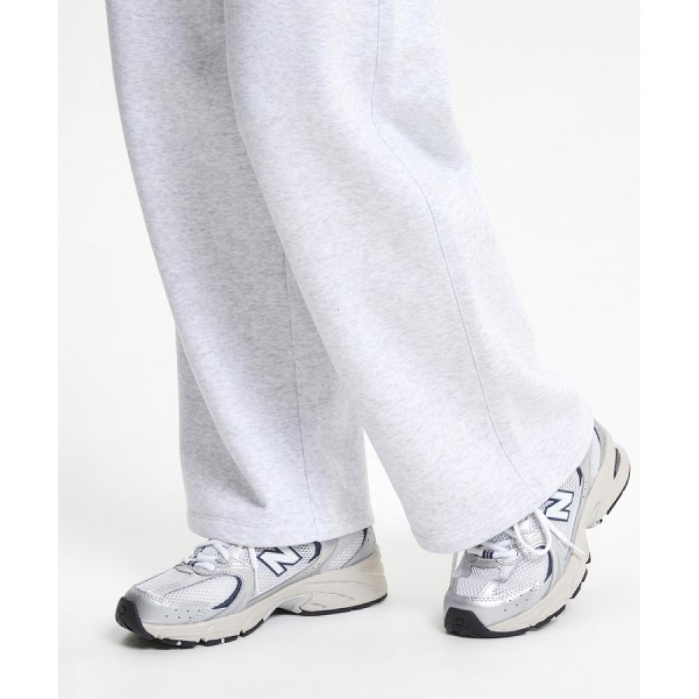 New Balance Nbmle4w902 Women Essential Brushed Wide Pants  Light Gray 