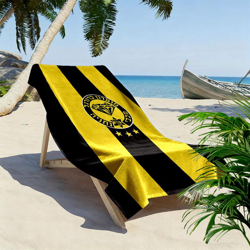 Maccabi Netanya FC Print Beach Towel, Large Soft Quick Dry Towel for Beach Camping Swimming