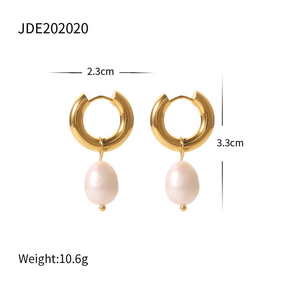 Simple Gold Hoop Earrings Minimalist Elegant Hypoallergenic Non-Tarnish Earrings for Women