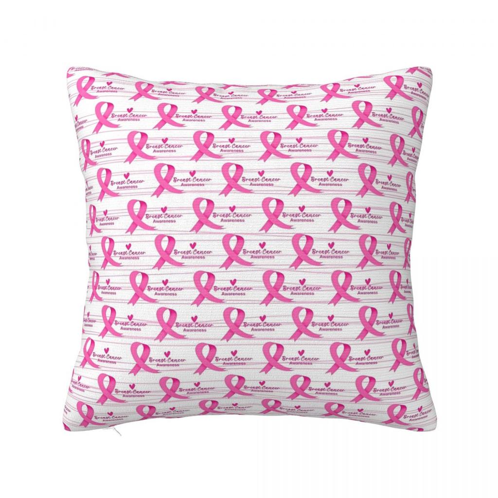 Tackle Breast Cancer Football Pillowcase Polyester Cushion Cover Gift Pillow Case Cover Home Zipper 40X40cm