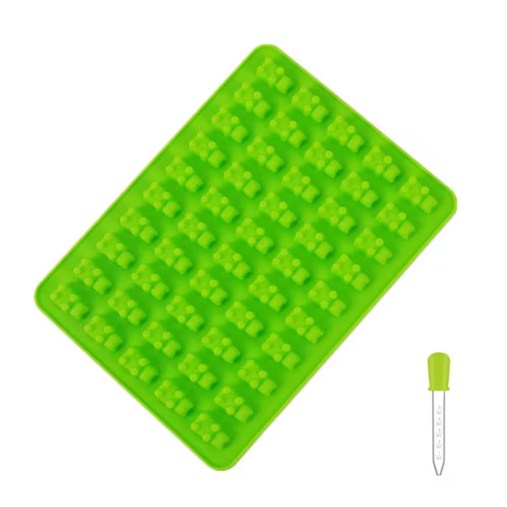 Cute teddy bear gummy candy baking mold cartoon animal chocolate candy mold children's dropper food grade kitchen accessory tool