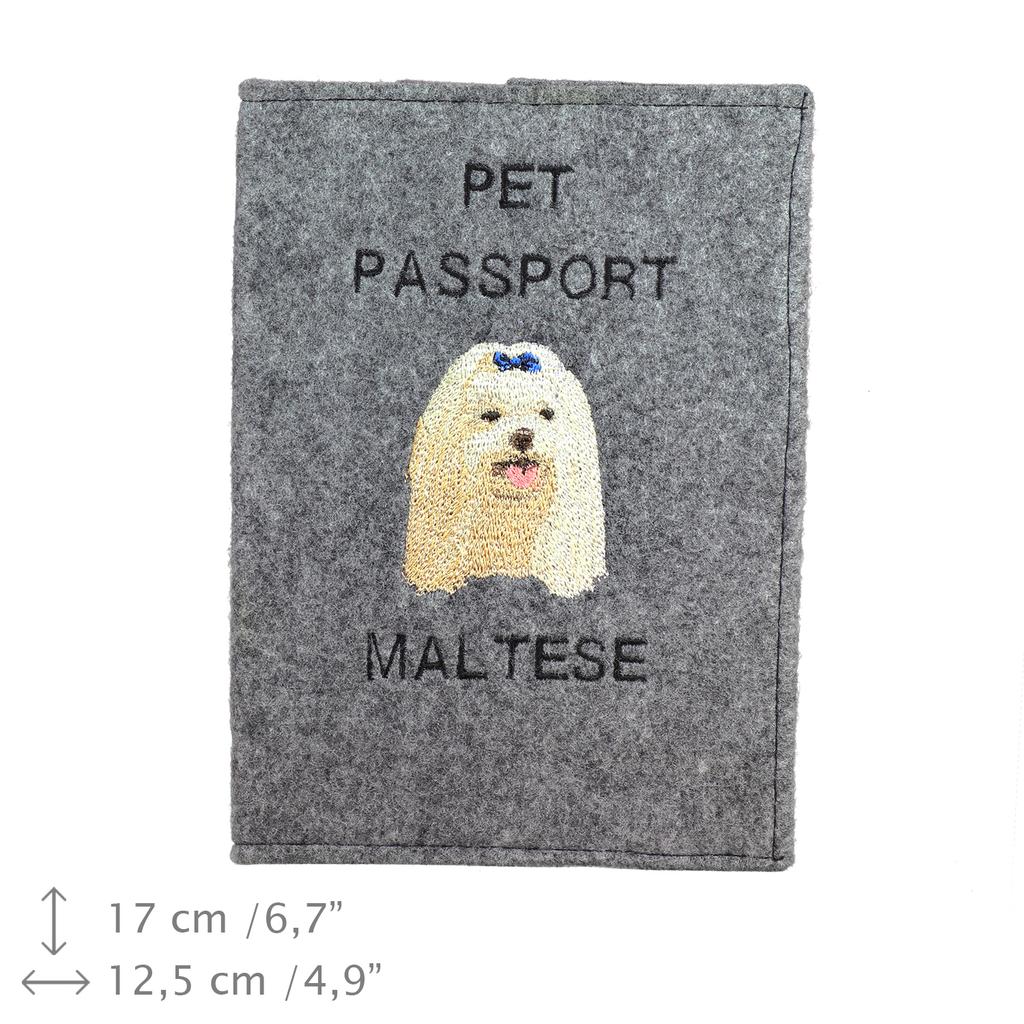 Maltese - Custodia passaporto cane, custodia documenti, regalo per il viaggiatore dalla marca Art-Dog