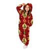 Børne Juleprint Flanel Bodystocking Loungewear Sæt til Småbørn Ferie Hyggelig Outfit