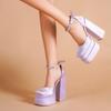 Frauen High Heels Sexy Damen Ultra High Heel Sandalen Graffiti Schnalle Ultra Hohe Wildleder Plattform schuhe