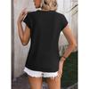 Women's Casual Solid Color O-Neck Short Sleeve Top for Spring/Summer