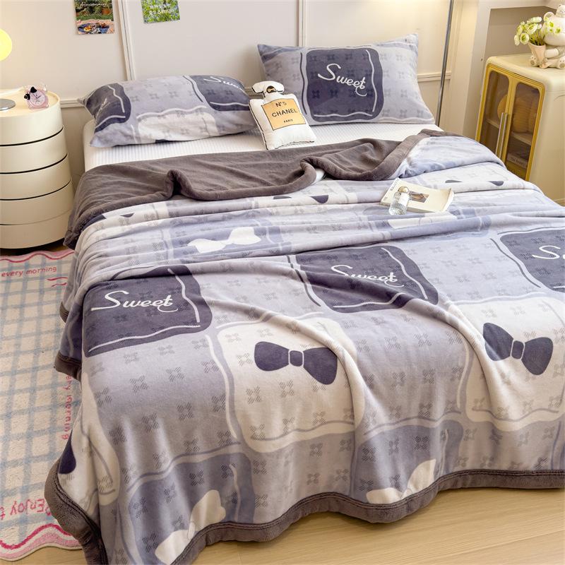 Yunjin Oboustranná zimní fleecová deka - Hrubá, útulná přehoz na pohovku a kancelářský šál