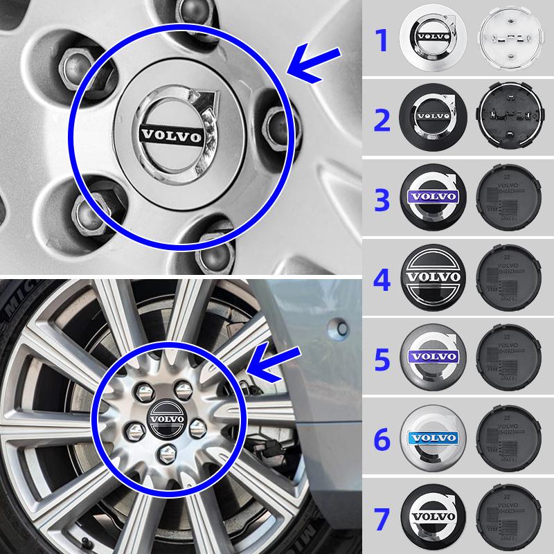 4 Stück 64MM Auto Radnabenkappen Nabenkappe Emblem Auto Zubehör für Volvo Rdesign AWD C30 C70 S40 S60 S70 S80 S90 V40 V50 XC60