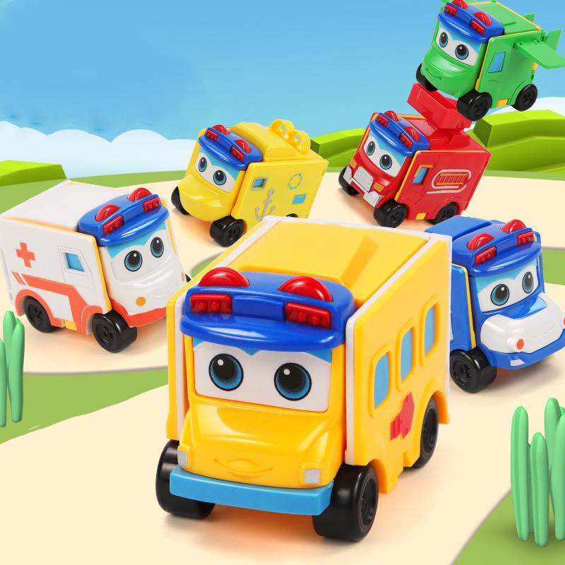 Gogobus Transformable School Bus Robot Deformation Doublesided Car Kid Toys
