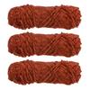 3 Skeins Chenille Yarn Soft Blanket Yarn Polyester Velvet Fancy Fluffy Yarn Knitting for Crochet Weaving Scarf, White