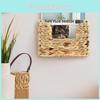Porta-revistas de Vime Moderno Minimalista de Parede com Cesta de Armazenamento de Rattan Para Organização Doméstica