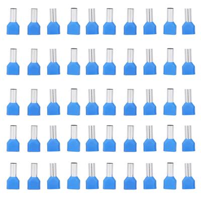 50 Stuks Geïsoleerde Crimp Pin Terminal Koper PVC Koord Eindterminals Adereindhulzen Kits voor Machines