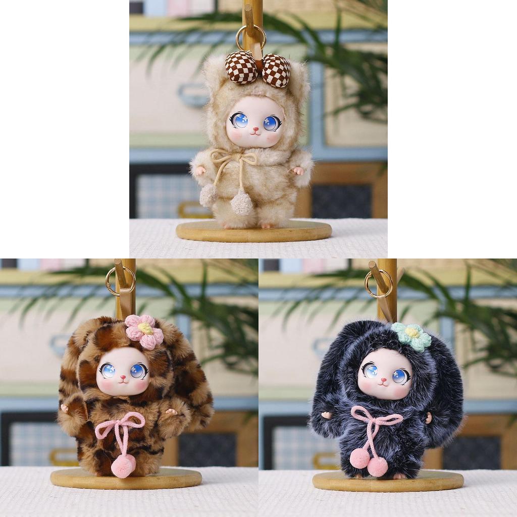 Cute Bunny Plush Keychain With Colorful Design For Kids And Teens